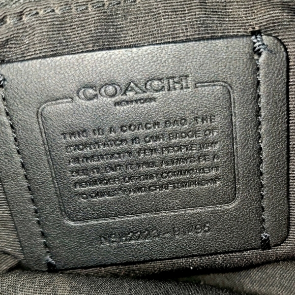 Vintage Coach Signature Satchel Brown Black Leather Trim - Picture 6 of 6